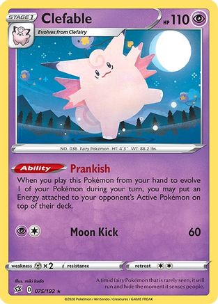 Clefable 075/192 - Holofoil SWSH02 Rebel Clash - Holo Rare