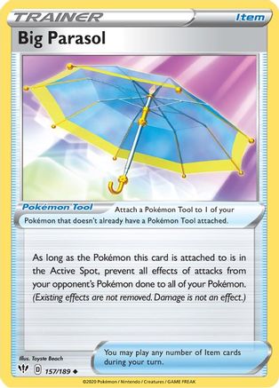 Big Parasol 157/189 - Reverse Holofoil SWSH03 Darkness Ablaze - Uncommon