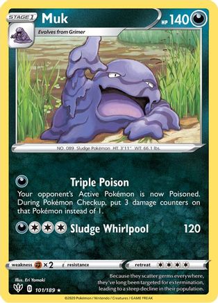 Muk 101/189 SWSH03 Darkness Ablaze - Rare