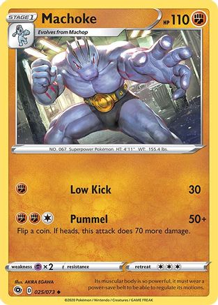 Machoke 025/73 - Reverse Holofoil Champions Path - Uncommon