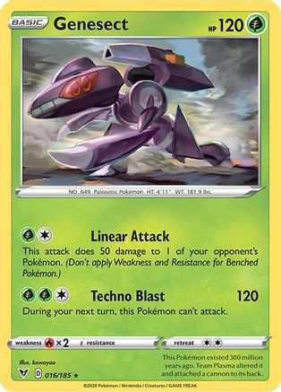Genesect 016/185 - Holofoil SWSH04 Vivid Voltage - Holo Rare
