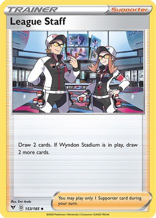 League Staff 153/185 - Reverse Holofoil SWSH04 Vivid Voltage - Uncommon