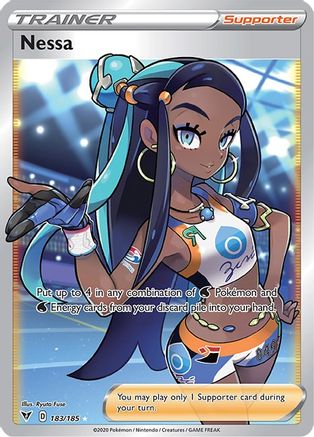 Nessa (Full Art) 183/185 - Holofoil SWSH04 Vivid Voltage - Ultra Rare
