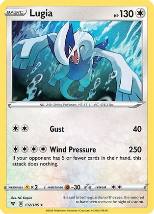 Lugia 132/185 - Holofoil SWSH04 Vivid Voltage - Holo Rare