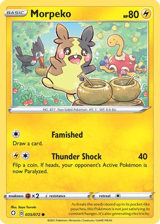 Morpeko (035) 035/072 - Reverse Holofoil Shining Fates - Common