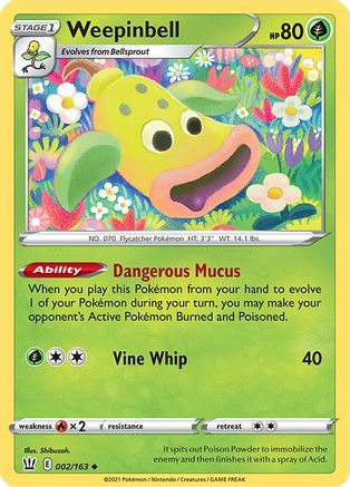 Weepinbell 002/163 SWSH05 Battle Styles - Uncommon