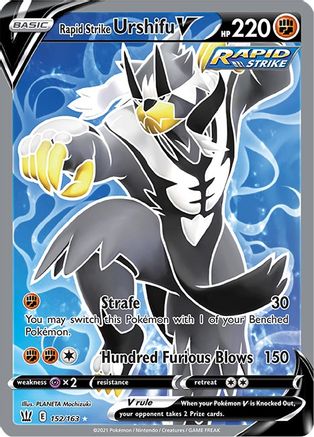 Rapid Strike Urshifu V (Full Art) 152/163 - Holofoil SWSH05 Battle Styles - Ultra Rare
