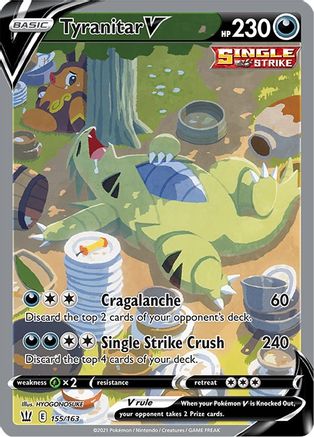 Tyranitar V (Alternate Full Art) 155/163 - Holofoil SWSH05 Battle Styles - Ultra Rare