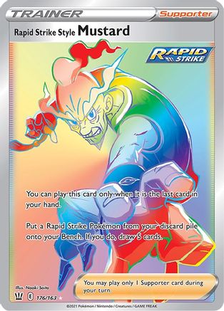 Rapid Strike Style Mustard (Secret) 176/163 - Holofoil SWSH05 Battle Styles - Secret Rare