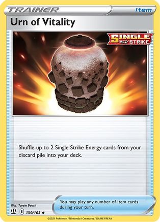 Urn of Vitality 139/163 - Reverse Holofoil SWSH05 Battle Styles - Uncommon