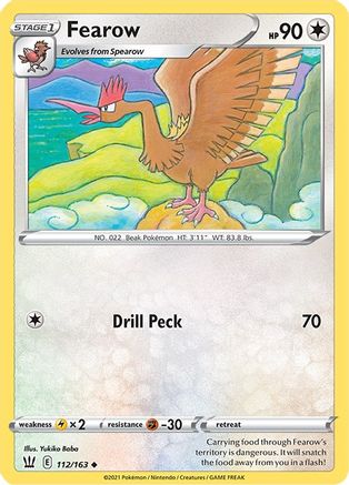 Fearow 112/163 - Reverse Holofoil SWSH05 Battle Styles - Uncommon