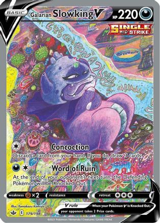 Galarian Slowking V (Alternate Full Art) 179/198 - Holofoil SWSH06 Chilling Reign - Ultra Rare