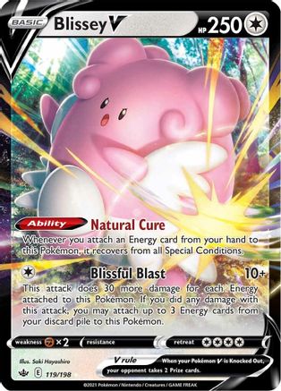 Blissey V 119/198 - Holofoil SWSH06 Chilling Reign - Ultra Rare