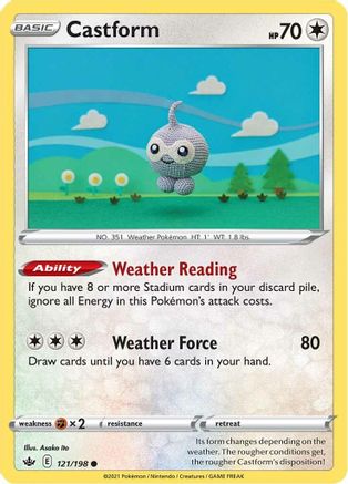 Castform 121/198 SWSH06 Chilling Reign - Common