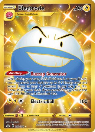 Electrode (Secret) 222/198 - Holofoil SWSH06 Chilling Reign - Secret Rare