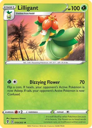Lilligant 010/203 SWSH07 Evolving Skies - Rare