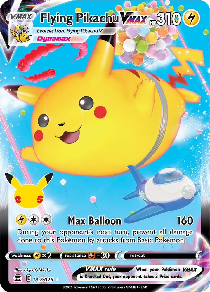 Flying Pikachu VMAX 007/025 - Holofoil Celebrations - Ultra Rare