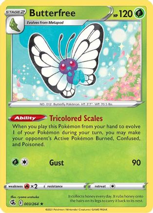 Butterfree 003/264 - Holofoil SWSH08 Fusion Strike - Holo Rare