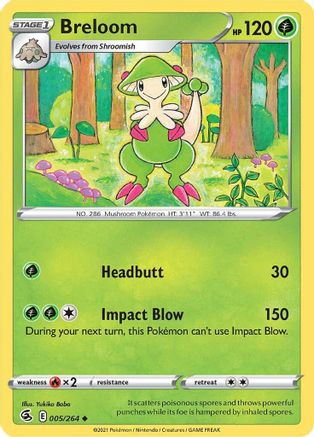 Breloom 005/264 SWSH08 Fusion Strike - Uncommon