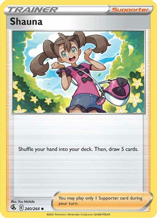 Shauna 240/264 - Reverse Holofoil SWSH08 Fusion Strike - Uncommon