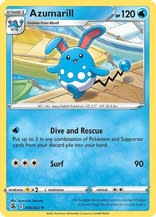 Azumarill 059/264 SWSH08 Fusion Strike - Rare
