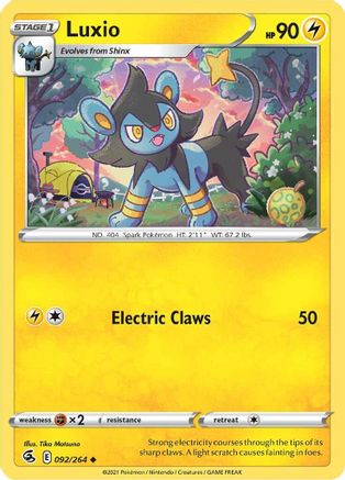Luxio 092/264 SWSH08 Fusion Strike - Uncommon