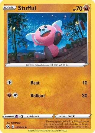 Stufful 150/264 - Reverse Holofoil SWSH08 Fusion Strike - Common