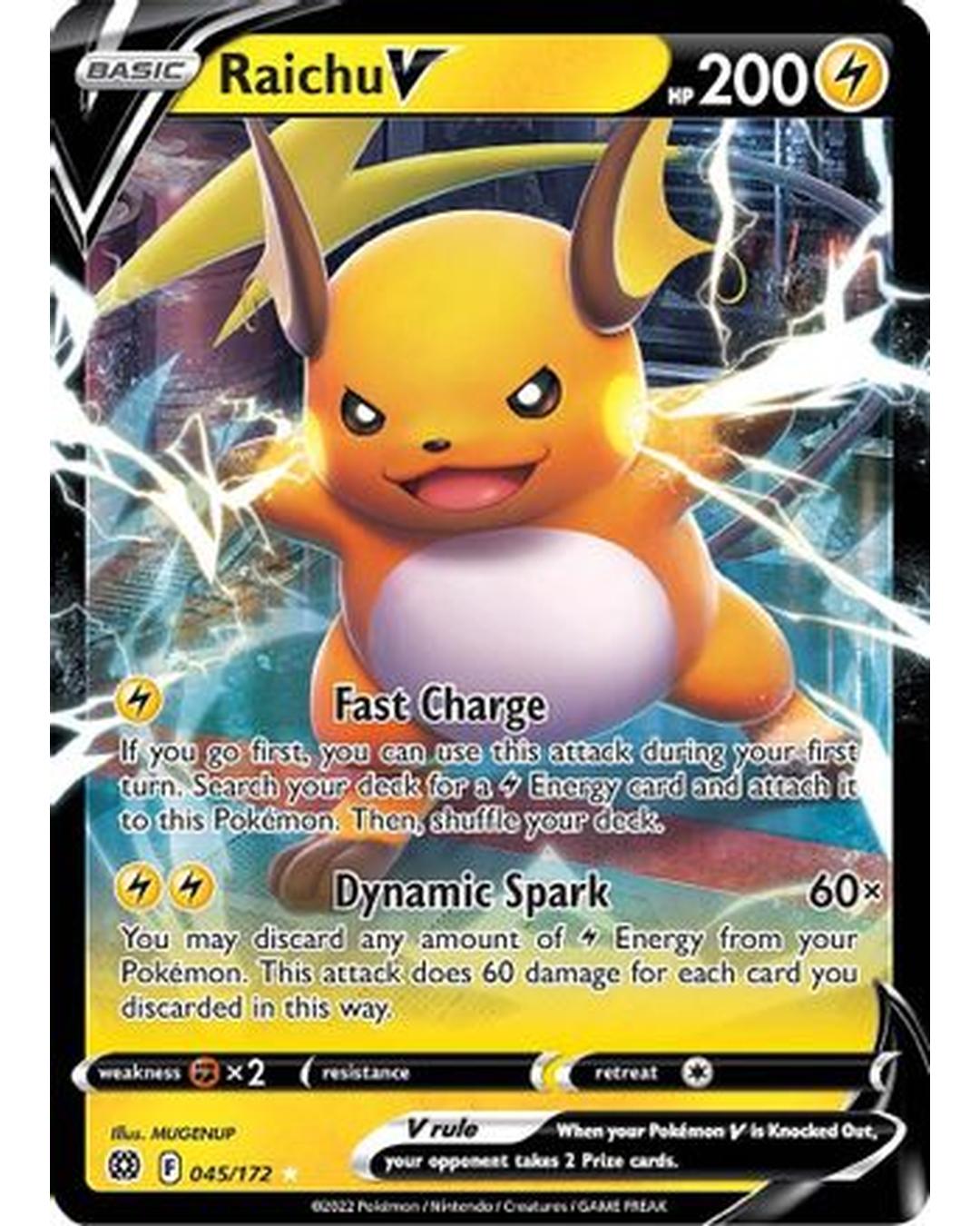 Raichu V 045/172 - Holofoil SWSH09 Brilliant Stars - Ultra Rare