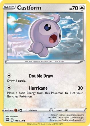 Castform 116/172 SWSH09 Brilliant Stars - Common