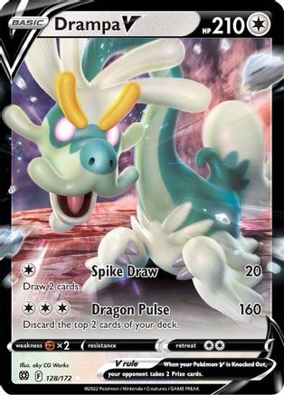Drampa V 128/172 - Holofoil SWSH09 Brilliant Stars - Ultra Rare