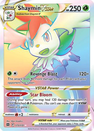 Shaymin VSTAR (Secret) 173/172 - Holofoil SWSH09 Brilliant Stars - Secret Rare