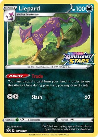 Liepard SWSH187 - Holofoil SWSH Sword & Shield Promo Cards - Promo