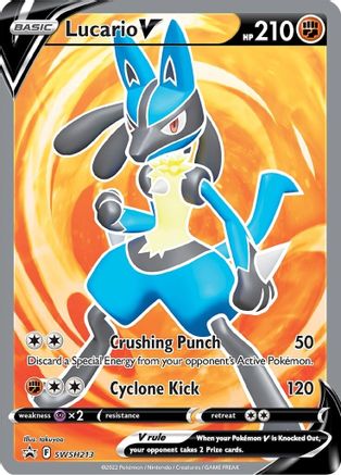 Lucario V SWSH213 - Holofoil SWSH Sword & Shield Promo Cards - Promo