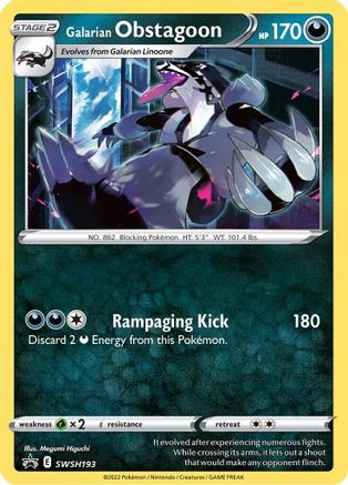 Galarian Obstagoon SWSH193 SWSH Sword & Shield Promo Cards - Promo