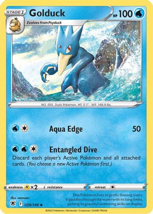 Golduck 029/189 - Reverse Holofoil SWSH10 Astral Radiance - Uncommon