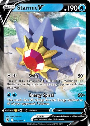 Starmie V 030/189 - Holofoil SWSH10 Astral Radiance - Ultra Rare