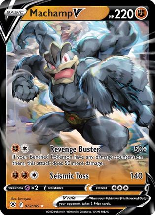 Machamp V 072/189 - Holofoil SWSH10 Astral Radiance - Ultra Rare