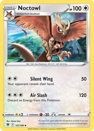 Noctowl 121/189 - Reverse Holofoil SWSH10 Astral Radiance - Uncommon