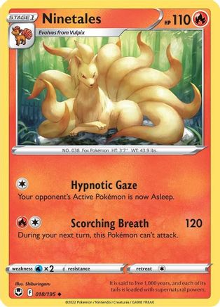 Ninetales 018/195 SWSH12 Silver Tempest - Uncommon