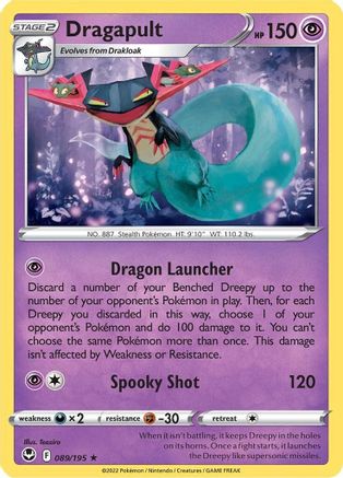 Dragapult 089/195 - Holofoil SWSH12 Silver Tempest - Holo Rare