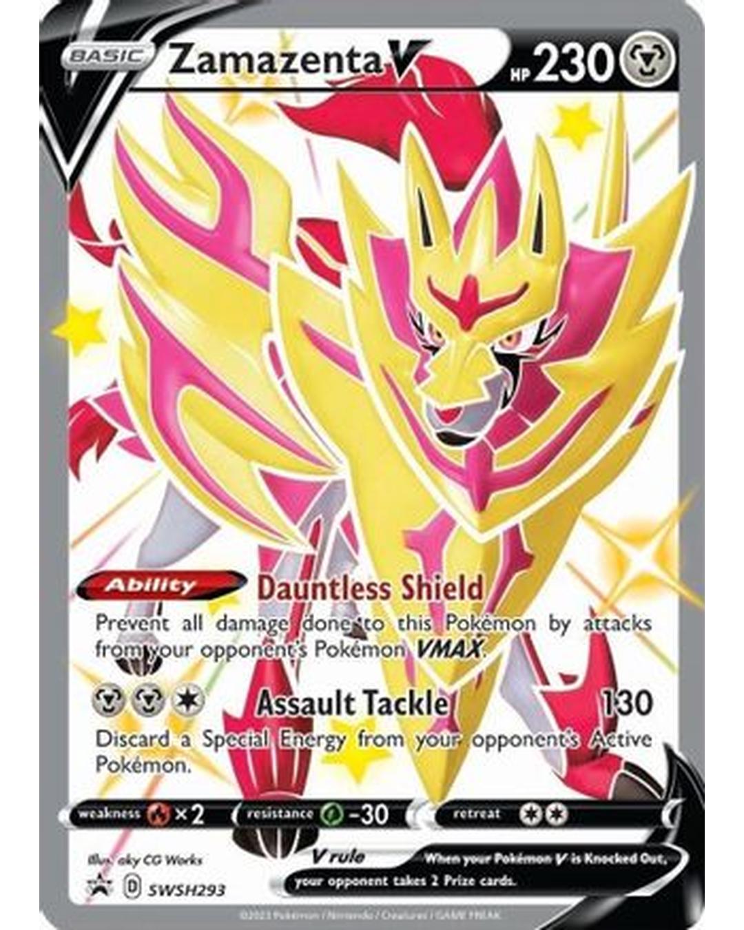Zamazenta V (Shiny) SWSH293 - Holofoil SWSH Sword & Shield Promo Cards - Promo