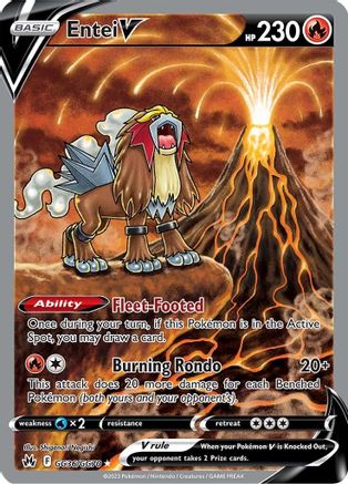 Entei V GG36/GG70 - Holofoil Crown Zenith Galarian Gallery - Ultra Rare