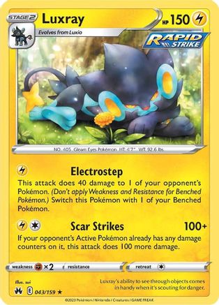 Luxray (43) 043/159 Crown Zenith - Rare