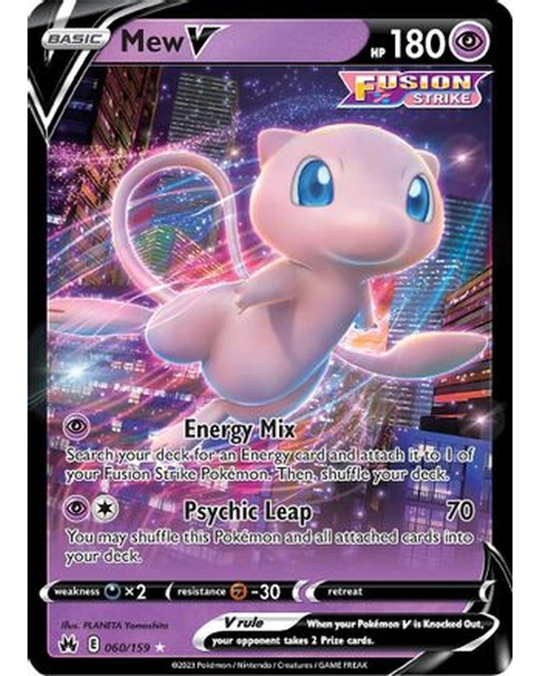 Mew V 060/159 - Holofoil Crown Zenith - Ultra Rare
