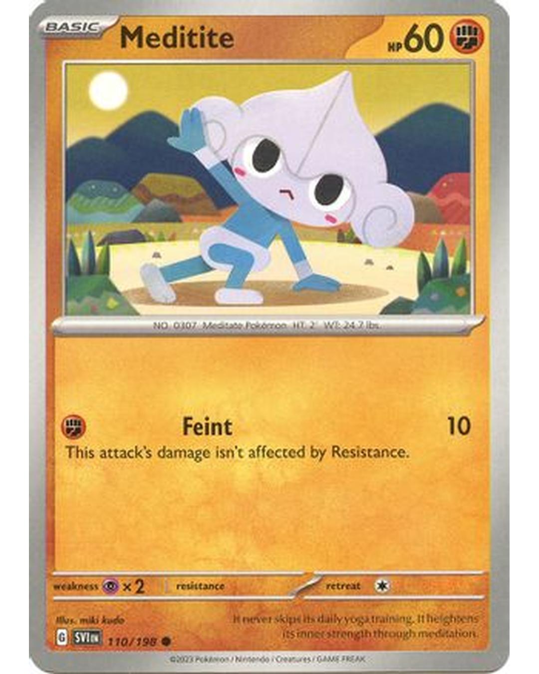 Meditite 110/198 - Reverse Holofoil SV01 Scarlet & Violet Base Set - Common