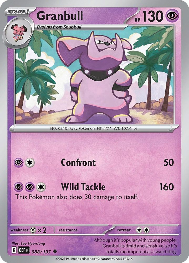 Granbull 088/197 SV03 Obsidian Flames - Uncommon