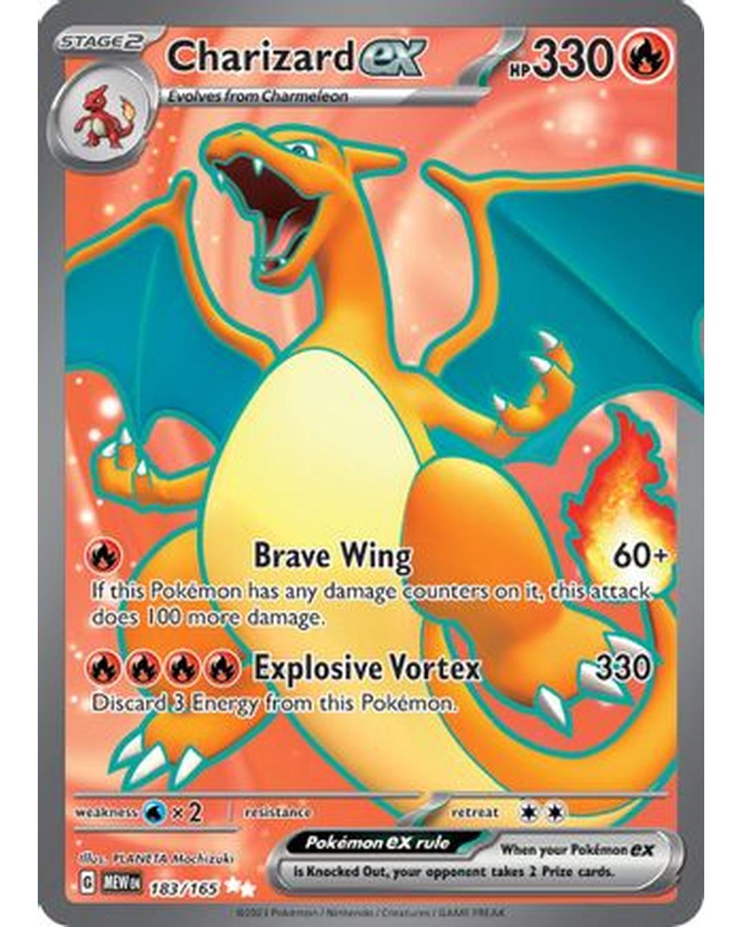 Charizard ex 183/165 - Holofoil SV Scarlet & Violet 151 - Ultra Rare