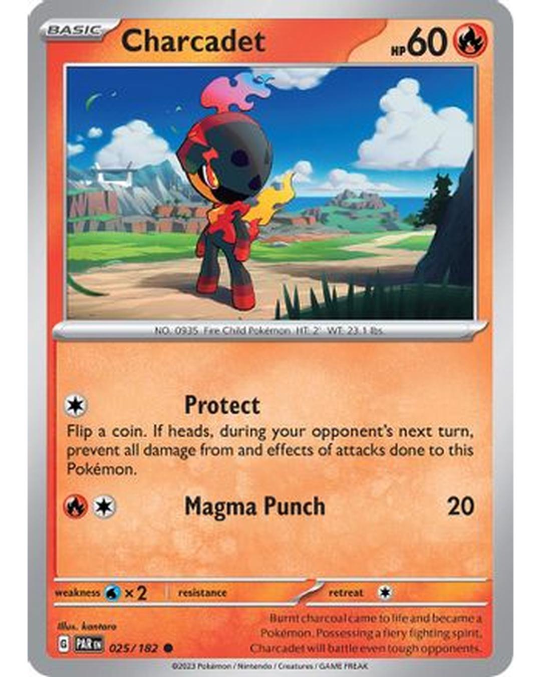 Charcadet 025/182 - Reverse Holofoil SV04 Paradox Rift - Common