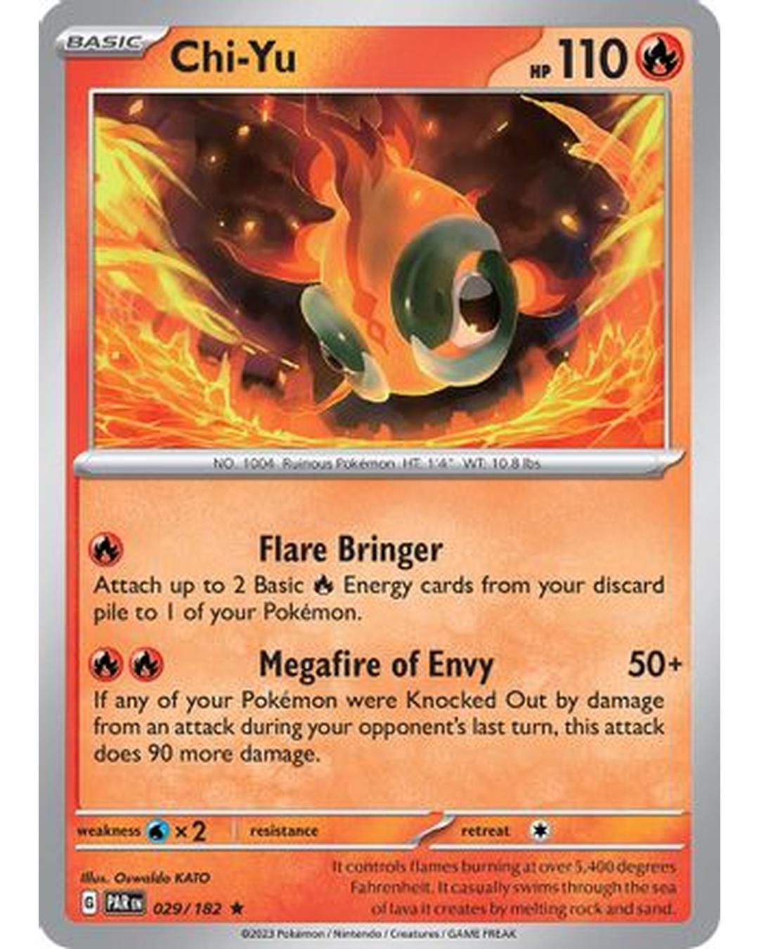 Chi-Yu 029/182 - Reverse Holofoil SV04 Paradox Rift - Rare