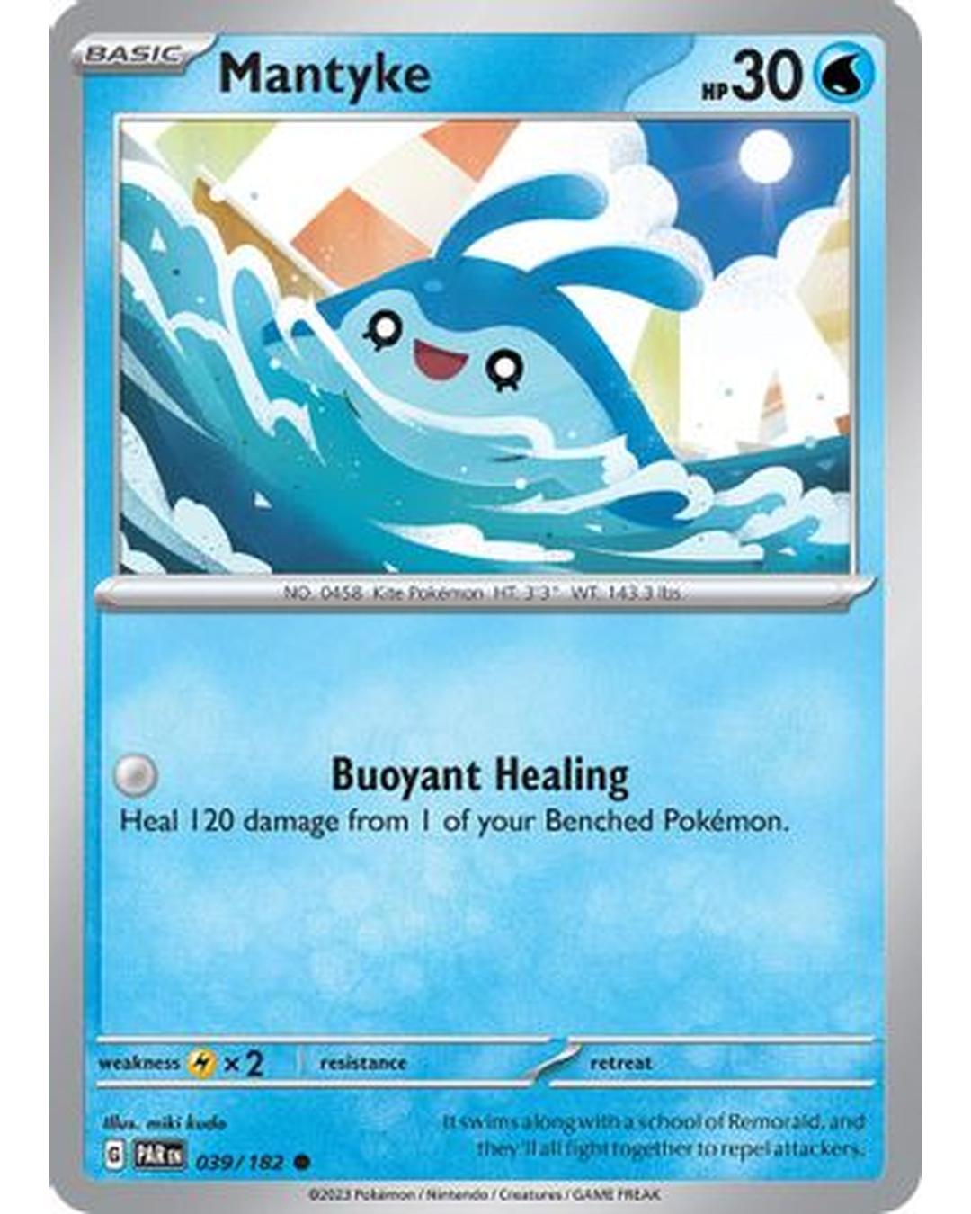 Mantyke 039/182 - Reverse Holofoil SV04 Paradox Rift - Common